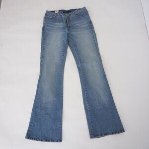 Y2K Parasico Low Rise Flared Blue Denim Jeans Early 2000s Five Pocket 31